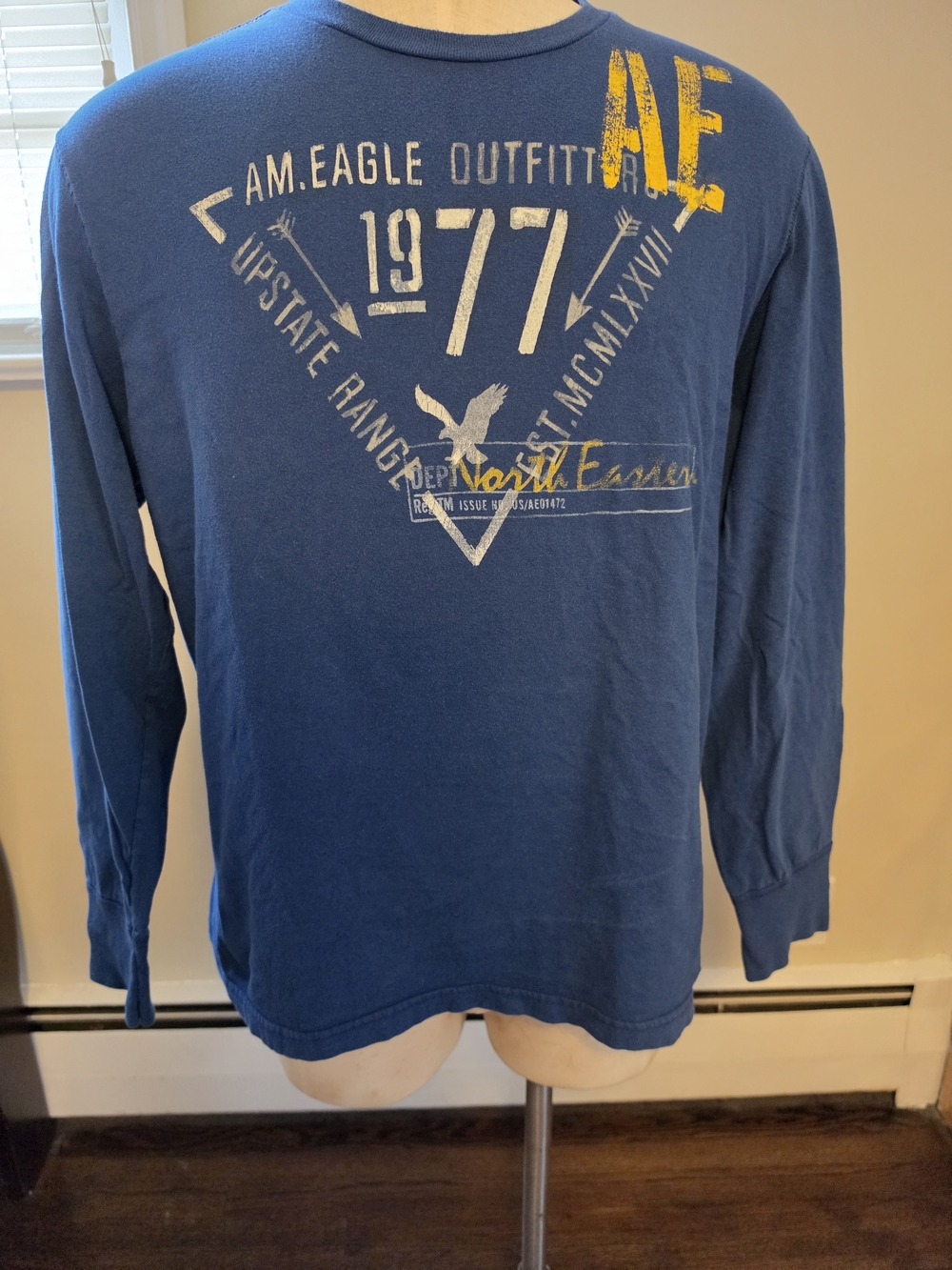 AeroBlue Long-Sleeve Graphic Tee - Blue by Aerie/American Eagle